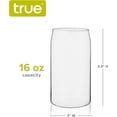 thumbnail image 3 of True Beer Can Vasos transparentes, cóctel superior, agua, jugo, café helado, soda, vaso de bebida, juegos de cristalería de cocina, utensilios de bebida, bar en casa, juego de 4 unidades, 3 of 13