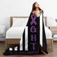 thumbnail image 6 of Breast Cancer Warrior Support Squad Alzheimer's Awareness Ultra-Soft Micro Fleece Blanket, Breathable, Lightweight Comfortable Throw Blanket Cozy Bed Throws All Seasons 80"x60"inch, 6 of 7