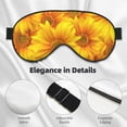 thumbnail image 2 of Rocae 3D Sunflowers for Mask for Women Men, Luxury Eye Cover Eye Shade with Adjustable Strap for Travel, Nap, Meditation, 2 of 7