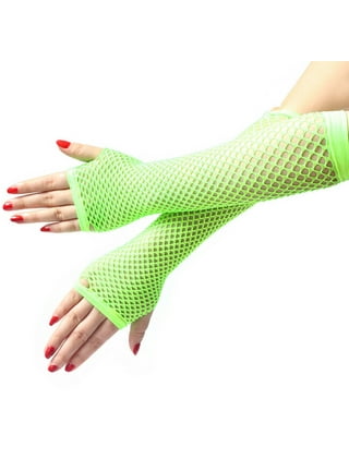 Tobeinstyle Women's Mesh Sheer Fingerless Novelty Gloves
