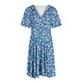 thumbnail image 2 of TopLLC Robe d'Été Formelle pour Femme Grande Taille à Manches Courtes, Col en V, Florale, Courte, Robe de Soirée, 2 of 5