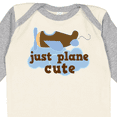 thumbnail image 4 of Inktastic Airplane Just Plane Cute Boys Long Sleeve Baby Bodysuit, 4 of 5