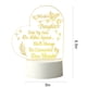 thumbnail image 3 of Lámpara de noche LED acrílica 3D | Regalo del Día de la Madre | Lámpara con forma de tarjeta de felicitación y luz blanca cálida | Decoración para mesita de noche | Funciona con USB o pilas, 3 of 6