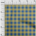 thumbnail image 1 of oneOone Cotton Jersey Blue Fabric Gingham Check Dress Material Fabric Print Fabric By The Yard 58 Inch Wide, 1 of 4