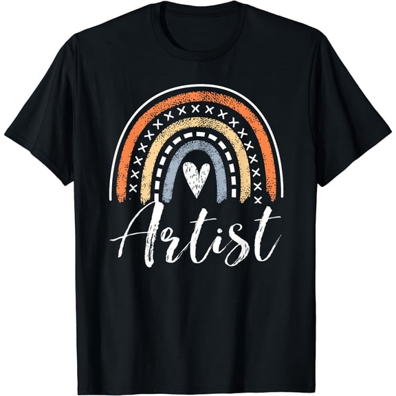 Artist Gifts For Women Funny Art Painter Rainbow T-Shirt