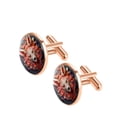 thumbnail image 2 of Floral Animal Elegant Men's Stainless Steel Cufflinks for Formal Attire - for Special Events, 2 of 6