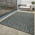 thumbnail image 5 of Paco Home Dark Grey Outdoor Rug with Modern Moroccan Ornament Pattern for Patio 6'7" x 9'6", 5 of 5
