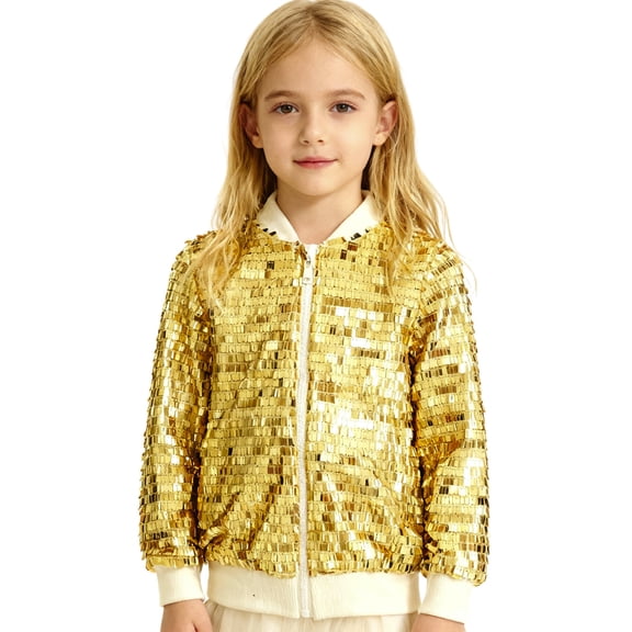 Daznico and Shine Girls Baseball Jacket Soft Loose Fit Outerwear for Fall and Casual Wear,Mardi Gras Clothing,13-14 Years