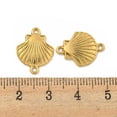 thumbnail image 3 of Ion Plating(IP) 304 Stainless Steel Links Connector Charms Shell Shape Real 18K Gold Plated 17x13x3.5mm Hole: 1mm, 3 of 3