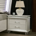 thumbnail image 2 of Furniture of America Elaina Adult Modern 2-Drawer Nightstand, Pearl White, 2 of 7