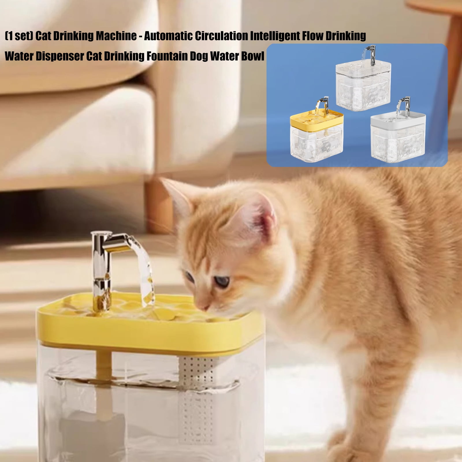 Quiet Automatic Dog Waterer Dispenser Mute Indoor Pet Drinking Fountain Easy to Drink