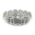 thumbnail image 1 of Gold/silver Teeth Top Punk Style Braces With Diamonds All-match Hip-hop Rapper, 1 of 5