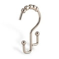 thumbnail image 4 of Utopia Alley Shower Hooks - Double Shower Curtain Rings for Bathroom - Rust Resistant Shower Curtain Hooks for Shower Curtain or Liner - Double Roller Shower Curtain Hooks - Set of 12, Brushed Nickel, 4 of 9