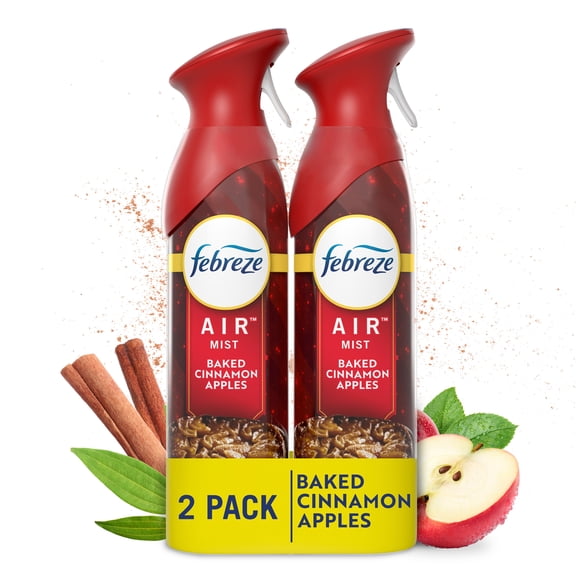 Febreze Air Freshener Spray, Baked Cinnamon Apple Scent, 8.1oz, 2 Count
