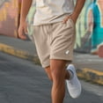 thumbnail image 3 of Dalix Ghost Relaxed Fleece Sweat Elastic Short Soft Mens in Tan XL X-Large, 3 of 5