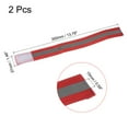 thumbnail image 2 of Uxcell Reflective Bands for Arm Wrist Ankle Leg 14x1.5 Inch Strip Wide for Cycling Running Walking Red 2 Pack, 2 of 5