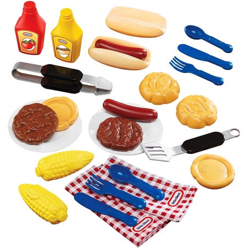 Little Tikes Backyard Barbeque, 26- Piece Plastic Play Food Toys Pretend Play Set, Grillin' Goodies for Picnic Pretend Play, Multicolor- for Kids Toddlers Girls Boys Ages 3 4 5+ - image 3 of 8