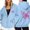 Blue, variant on Women's Zip Up Hoodie Cancer Awareness Month Long Sleeve Pullover With Pocket Drawstring Casual Athletic Sweatshirt Cozy Stylish Women's Sweatshirt S