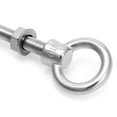 Stainless Steel Machinery Eye Bolt with Shoulder, 5 Pack 3/8" x 4" Long