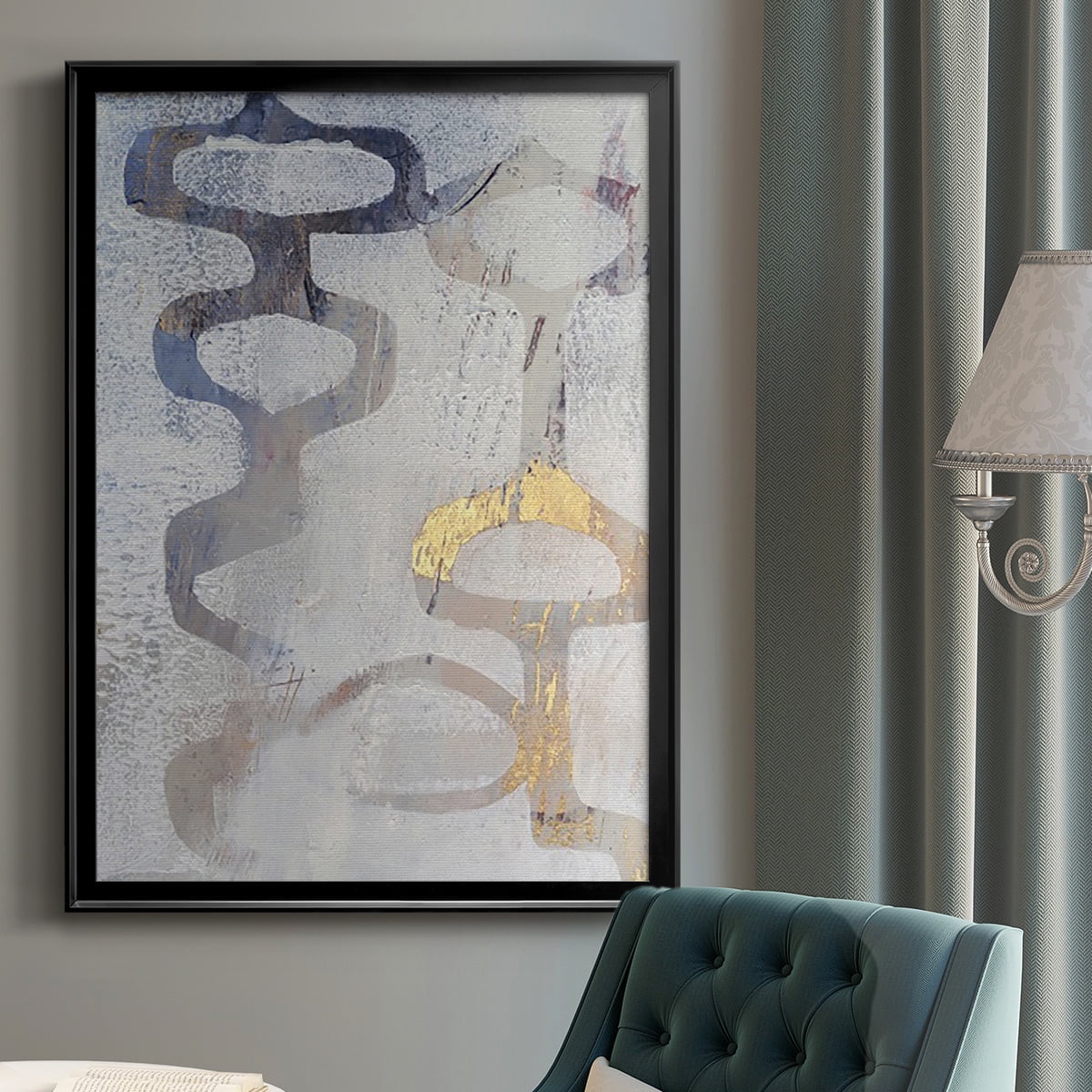 Linx I Premium Framed Print, in Gold, Black, or Silver - Ready to Hang