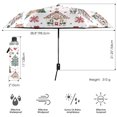 thumbnail image 3 of FORMRS Travel Umbrella Folding Auto Open Close Windproof Rain UV Protection, Beige Nordic Christmas House, 3 of 8