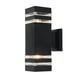 thumbnail image 1 of Lampara Arbotante Moderno De Pared Exterior Negra Cuadrada Doble, 1 of 3