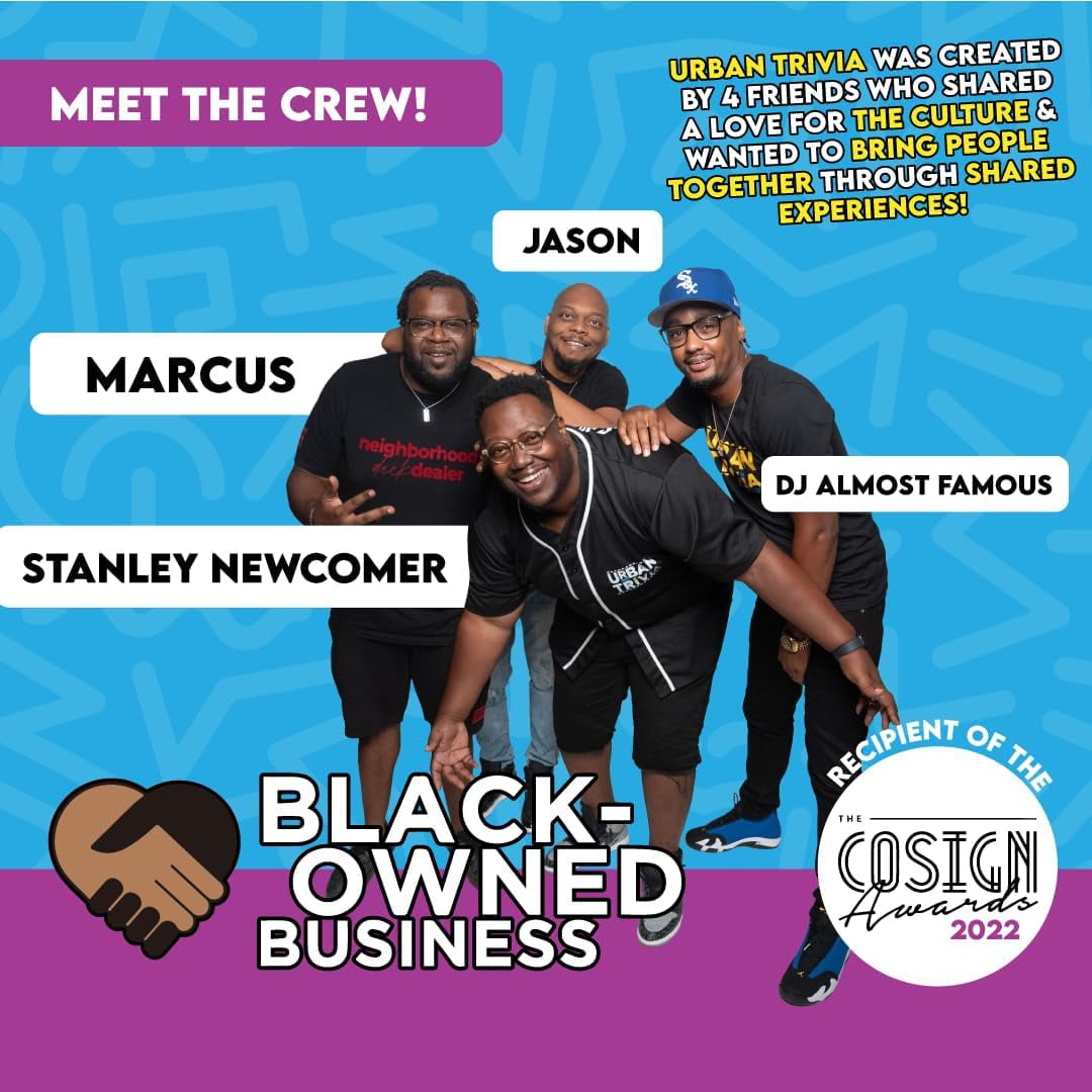Urban Trivia Game 2nd Edition - Card Game for The Culture! Fun Trivia on Black TV, Movies, Music, Sports, & Growing Up Black! Great Trivia for Adult Game Nights and Family
