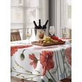 thumbnail image 6 of Red Flower Table Cloth, Botanical Blue Plant Pink Garden Poppy Floral Waterproof Tablecloth for Rectangle Tables, Reusable Washable Fabric Table Cover for Restaurant Kitchen Dining Tables 60"x84", 6 of 6