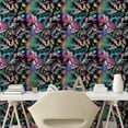 thumbnail image 2 of Ambesonne Floral Peel & Stick Wallpaper for Home, Flower Pattern on Night Back, 13"x36", Eggshell and Pale Rose, 2 of 5