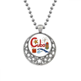 thumbnail image 1 of Cuba National symbol Landmark Pattern Necklaces Pendant Retro Moon Stars Jewelry, 1 of 3