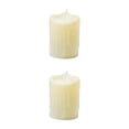 thumbnail image 3 of Inteprter Lámpara de de decoración LED sin llama de luz de té de plástico eléctrico con luz de vela, superficie acanalada, beige Type2 NO2 Inteprter CBP155255, 3 of 5