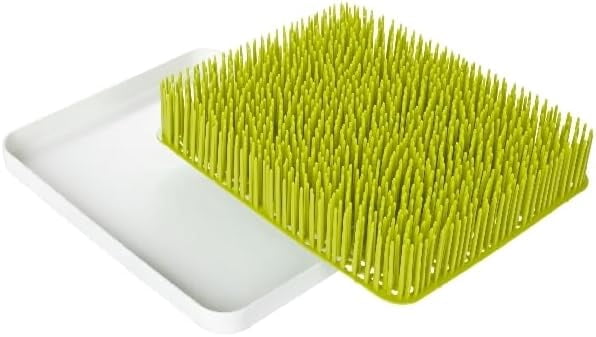 Lawn Countertop Baby Bottle Drying Rack with Antimicrobial Tray - Spring Green - Bottle Rack and Organizer - Baby Feeding Essentials - 13.5 x 11 x 2.5 - 1 Count