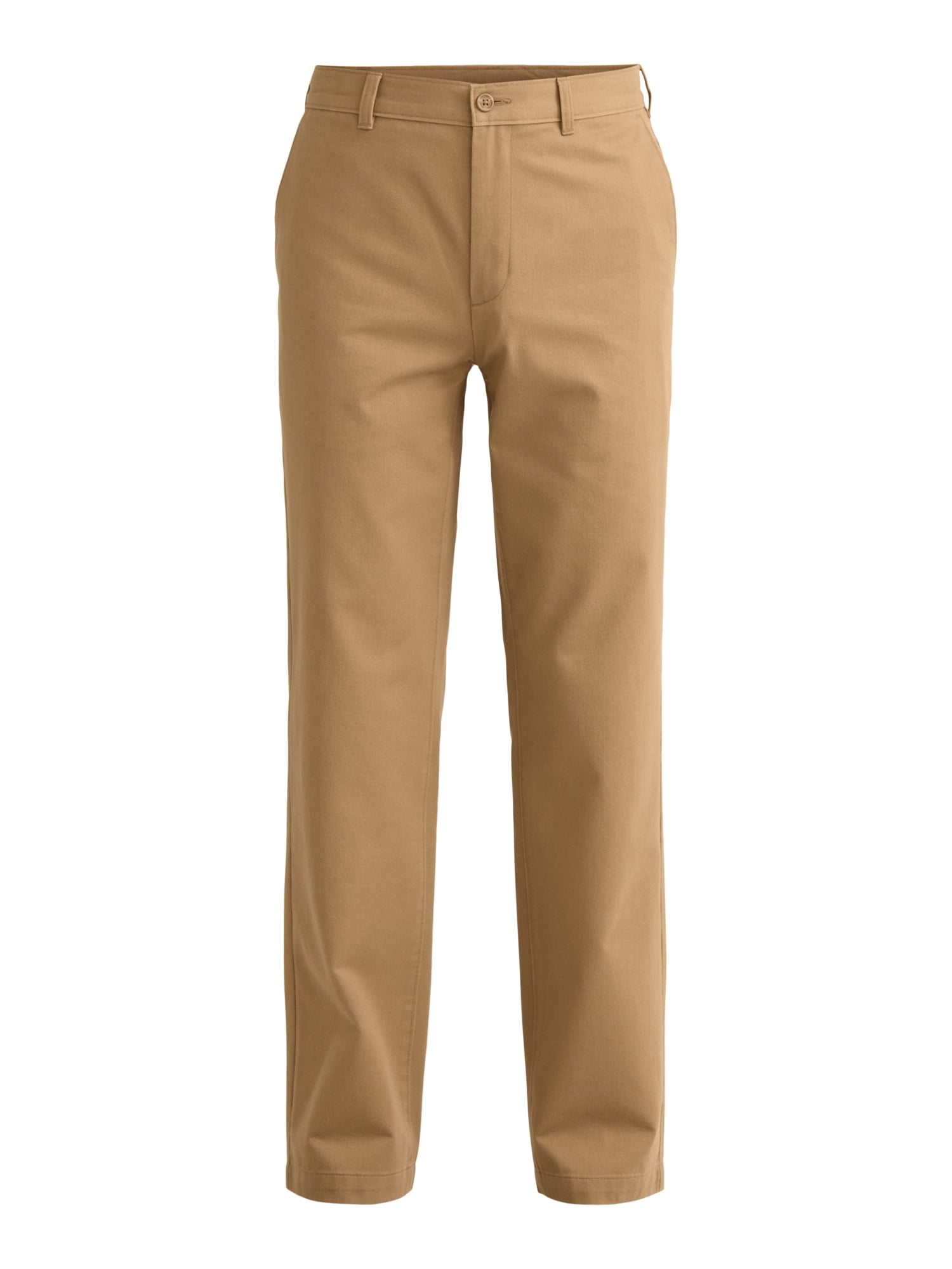 George Men's & Big Men's Classic Fit Flat Front Wrinkle Resistant Casual Pants, Waist Sizes 29-56