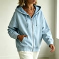 thumbnail image 4 of Sheghy Denim Zip Jacket for Women Colorblock Long Sleeve Button Fall Winter Outerwear Light Blue S, 4 of 5