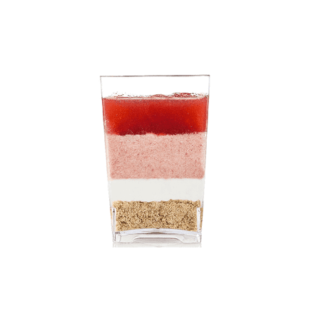Dubarry Dessert - Elegant 4 oz Square Dessert Cup made from Durable Crystal Clear Plastic(50 Count) Appetizer-Souffle cup Case of 400
