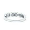thumbnail image 3 of Simulated Cubic Zirconia Size-5 Flower Ring Wedding Engagement Band 925 Sterling Silver, 3 of 7