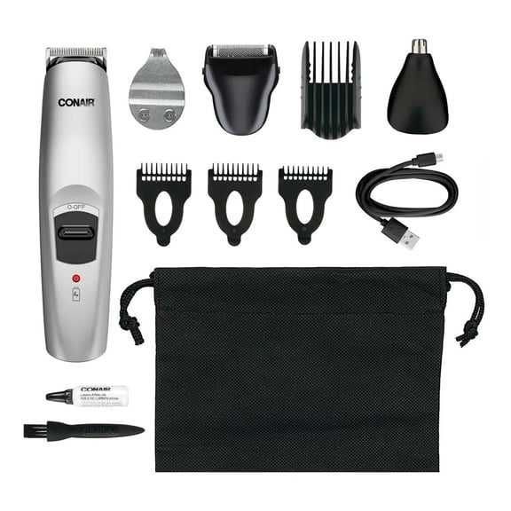 Men's Conairman ® All-in-One Beard/mustach Trimmer - Rech, Silver (Pack of 14)