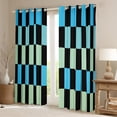 thumbnail image 2 of Castle Fairy Teens Geometric Rectangle Black Out Curtains,Colorful Plaid Curtains Pack of 2 (42x63 Each),Mid Century Bedroom Curtains,Lightweight Room Decor, 2 of 6