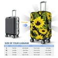 thumbnail image 6 of Balery Sunflowers In Vintage Luggage Cover Protector, Scratch And Dirt Resistant, Fits 18-32 Inch Luggage(excluding luggage) - Small, 6 of 9
