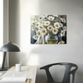 thumbnail image 4 of Nawypu  Gray Daisy Bathroom Wall Decor Canvas Print Picture Art Hanging Dining Room Kitchen Office Living Room Bedroom, 4 of 6
