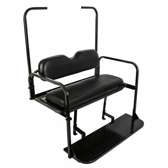 Suitable for Flip Folding Rear Back Seat Kit for 1995-Up EZGO TXT Golf Cart with Roof Support - Comes in 2 Packages