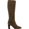 thumbnail image 2 of Bandolino Womens Bilya Suede Knee-High Riding Boots Green 8.5 Medium (B,M), 2 of 4