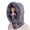 Gray, variant on Viworld Women Fleece Beanie Hat Scarf Mask Drawstring Winter Warm Hooded Balaclava Knitted Hat for Outdoor, Black