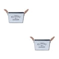 thumbnail image 6 of 2 Count Home Decoration Decorative Bucket Flower Plants White, 6 of 8