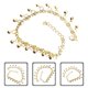 thumbnail image 5 of ColoMX Tobilleras con campana ajustable para mujer, tobilleras decorativas, cadenas para pies a la moda, joyería para pies junto al mar con sonido de campana transparente, 2 uds., 5 of 8