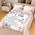 thumbnail image 3 of to My Wife Blanket, Best Gift for Your Life Partner with Quotes, Gift for Wife, Valentine's Day Gifts, Birthday Gift, for Wife, Supersoft and Cozy Blanket (60" X 80") (BK4142NC), 3 of 5