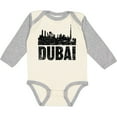 thumbnail image 3 of Inktastic Dubai City Skyline with Grunge Boys or Girls Long Sleeve Baby Bodysuit, 3 of 5