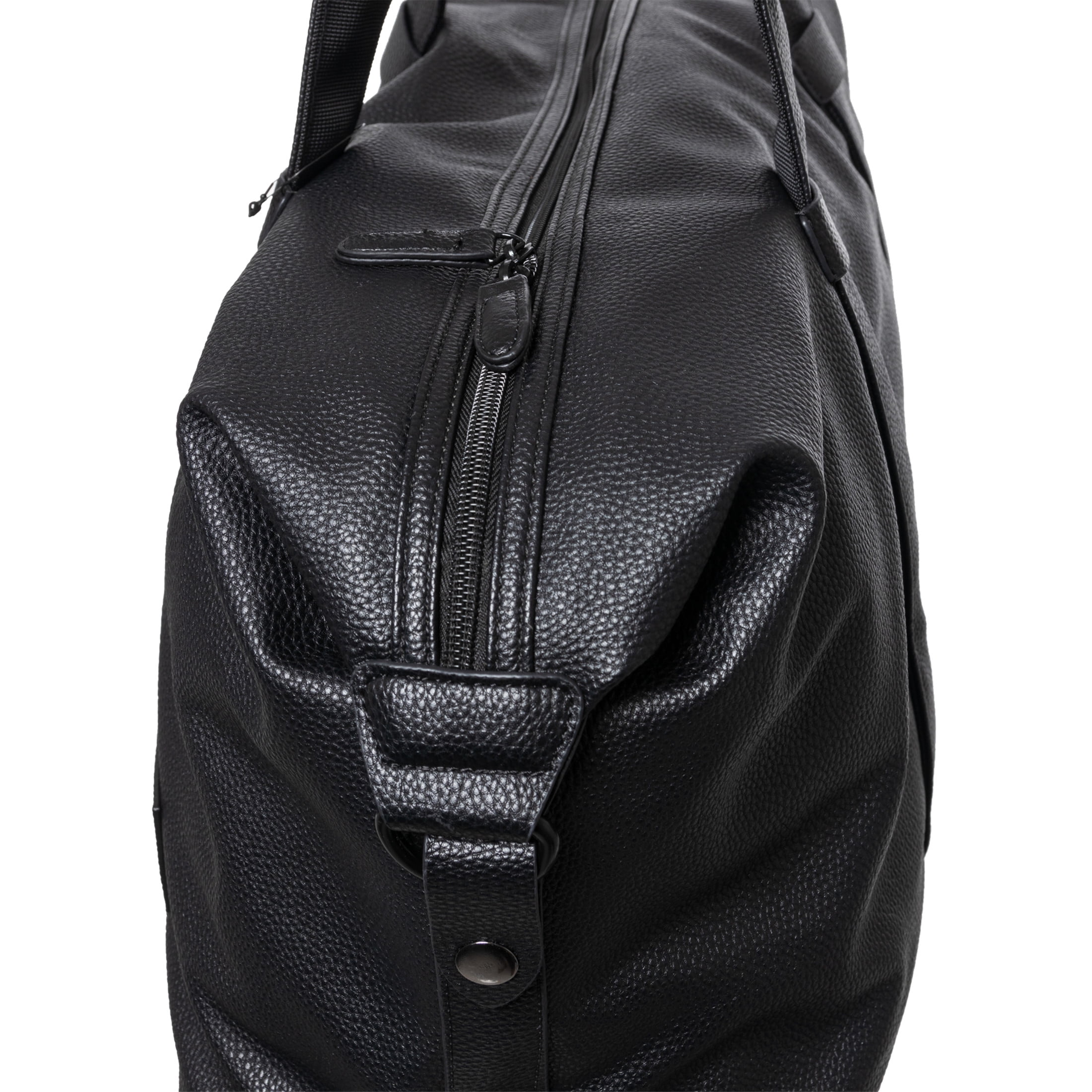 X RAY JEANS Mens Pebbled Faux Leather Travel Duffel Bag, Black, OS