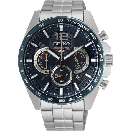 Seiko Essentials Chronograph Quartz Blue Dial Men's Watch Ssb345