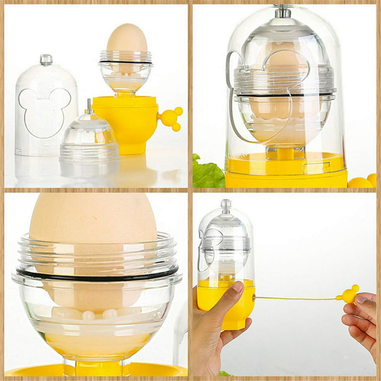 Portable Egg Scrambler Shaker Whisk Hand Powered Golden Egg Maker Eggs Yolk  White Mixer Kitchen Gadgets for Mixing the Egg - Yahoo Shopping